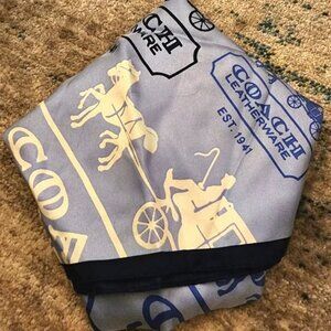 Coach Blue and White Scarf